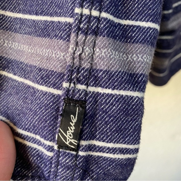 HOWE Creative Workwear Flannel Button Down Blue/White Long Sleeve Size XXL - Picture 9 of 9